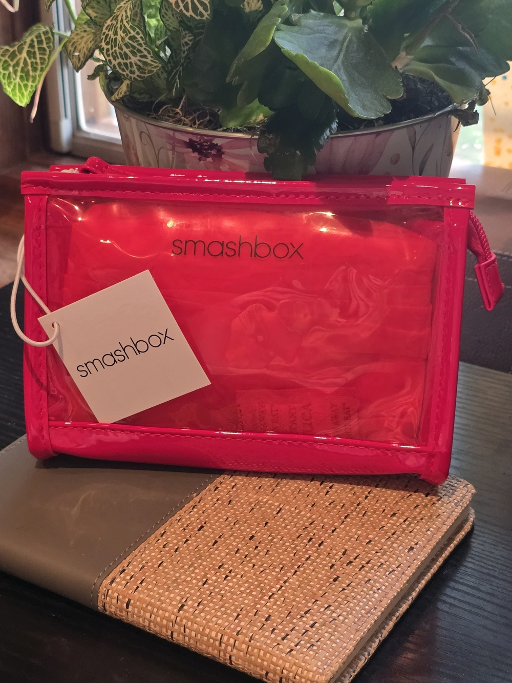 Smashbox Clear Red Cosmetics Travel Pouch New